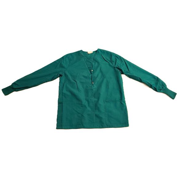Uniform City Express Unisex Scrub Jacket Lab Coat Forest Green Medium - Picture 1 of 4